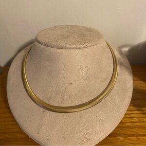 Vintage Napier Gold-Tone Flat Herringbone Collar Necklace